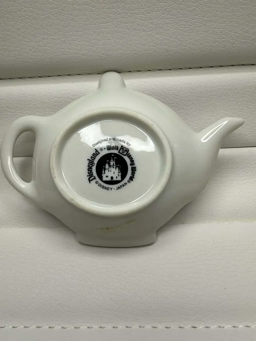 Vintage Disneyland Ceramic Teapot-Shaped Tea Bag Holder Made in Japan